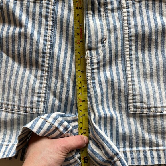 Ana A New Approach Womens Size 4 Blue & White Striped High-Waisted Shorts With B - Picture 8 of 9